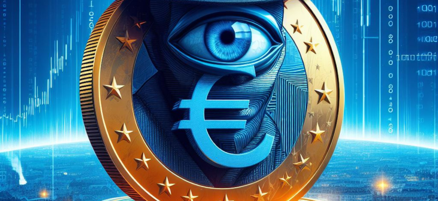 euro, blockchain, technology, digital, bank, money, policy, economy, central, european, cbdc, digital euro, privacy, bitcoin, data, protection, surveillance, confidentiality, ai generated